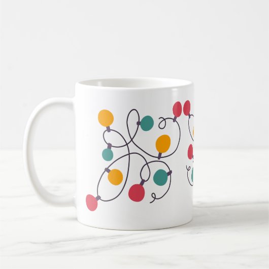 Jumked kerstfeestdagen lichte lampen koffiemok (Links)