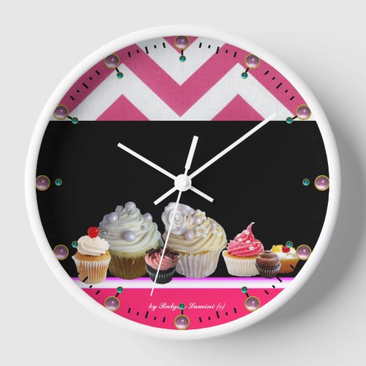JUMMY COLORFUL CUPCAKT DESERT SHOP Pink Chevron (Voorkant)