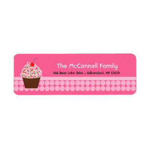 Jummy Cupcake PRINTABLE ADRESETIKETTEN Etiket