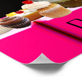 JUMMY CUPCAKT DESERT SHOP/PINK BLACK WHITE POSTER (Hoek)