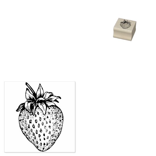 JUMMY STRAWBERRY RUBBER STAMP RUBBERSTEMPEL (Gestempeld)