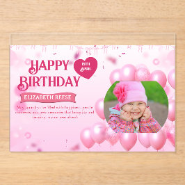 Jump and Play Birthday Invitation Photo Card  Acryl Uitnodigingen