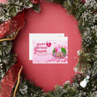 Jump and Play Birthday Invitation Photo Card  Folie Uitnodiging Briefkaart