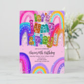 Jump and Play Party Birthday Any Age Invitation Kaart (Staand voorkant)