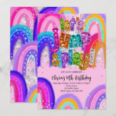 Jump and Play Party Birthday Any Age Invitation Kaart (Voorkant / Achterkant)