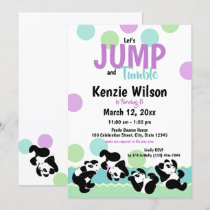 Jump and Tumble Panda's Verjaardagsfeestje Kaart