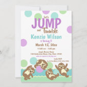 Jump and Tumble Sloths verjaardagsfeestje Kaart (Voorkant)