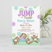Jump and Tumble Sloths verjaardagsfeestje Kaart (Staand voorkant)