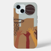 Jump Ball Basketbal - iPhone 15 Hoesje