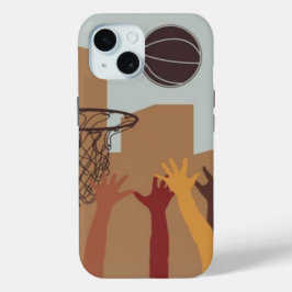 Jump Ball Basketbal - iPhone 15 Hoesje
