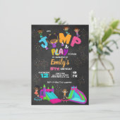 Jump Birthday Bounce Trampoline Colorful Kaart (Staand voorkant)