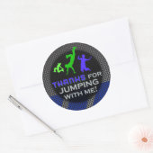 Jump Birthday Boy Matching Dank je Stickers (Envelop)