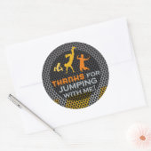 Jump Birthday Boy Matching Dank je Stickers (Envelop)