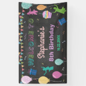 Jump Birthday Chalkboard Kind Trampoline Backdrop Spandoek (Verticaal)