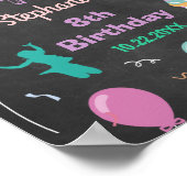 Jump Birthday Chalkboard Kind Trampoline Welkom Poster (Hoek)