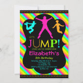 Jump Birthday Invitation - Bounce House Trampoline Kaart (Voorkant)