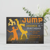 Jump Birthday Invitation - Bounce House Trampoline Kaart (Staand voorkant)