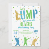 Jump Birthday Invitation Indoor Trampoline Park Kaart (Voorkant)