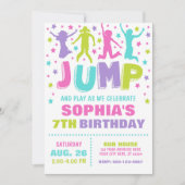 Jump Birthday Invitation, Trampoline Bounce House Kaart (Voorkant)