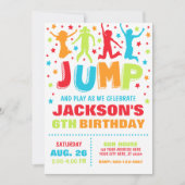 Jump Birthday Invitation, Trampoline Bounce House Kaart (Voorkant)