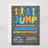 Jump Birthday Invitation, Trampoline Bounce House Kaart (Voorkant)