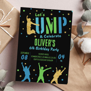 Jump Birthday Party Invitation Bounce House Party Kaart
