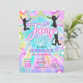Jump Birthday Party Tie Dye Glow Jump Kaart (Staand voorkant)