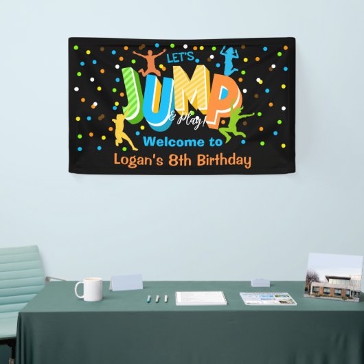 Jump Birthday Party Vinyl Welkom Banner (Beurs)
