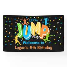 Jump Birthday Party Vinyl Welkom Banner
