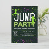 Jump Birthday Uitnodiging (Staand voorkant)