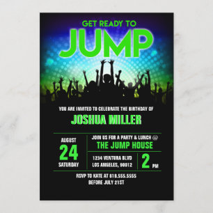 Jump Birthday Uitnodiging