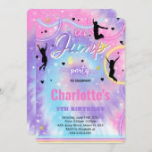 Jump Birthday Uitnodiging (Voorkant / Achterkant)