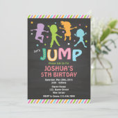 Jump Birthday Uitnodiging (Staand voorkant)