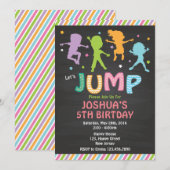 Jump Birthday Uitnodiging (Voorkant / Achterkant)