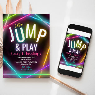 Jump Birthday Uitnodiging   Pumpingpartij