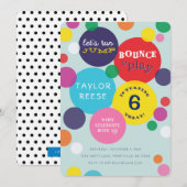 Jump Bounce House Birthday Uitnodiging (Voorkant / Achterkant)