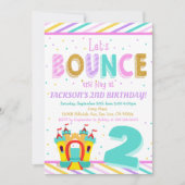 Jump Bounce House - Kleurrijk Kids Verjaardagsfees Kaart (Voorkant)