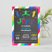 Jump Bounce House Trampoline Birthday Uitnodiging (Staand voorkant)