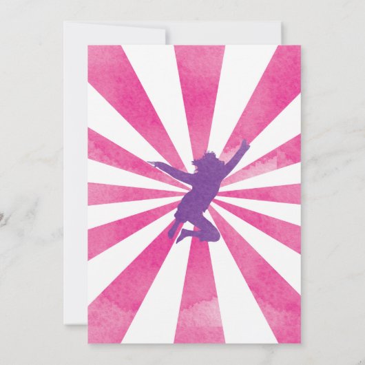 Jump Bounce House Trampoline Birthday Uitnodiging (Achterkant)