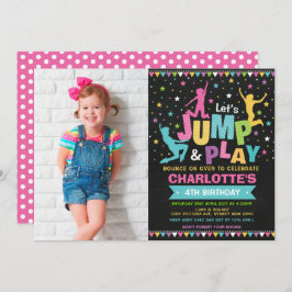Jump Bounce House Trampoline Verjaardagsfeest Kaart