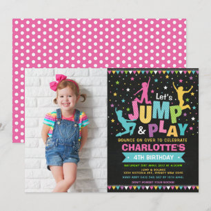 Jump Bounce House Trampoline Verjaardagsfeest Kaart