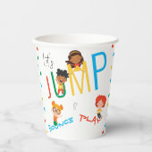 Jump Bounce Play Trampoline Park Party Verjaardag Papieren Bekers (Voorkant)