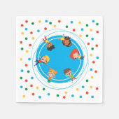 Jump Bounce Play Trampoline Park Party Verjaardag Servet (Voorkant)