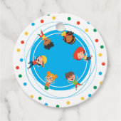 Jump Bounce Play Trampoline Verjaardag Bedankt Bedankjes Labels (Voorkant)