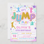 Jump Bounce Play Verjaardag Jump Trampoline Party Kaart (Voorkant)