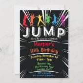Jump Bounce Trampoline Verjaardagsfeest Kaart (Voorkant)