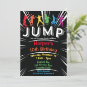 Jump Bounce Trampoline Verjaardagsfeest Kaart (Staand voorkant)
