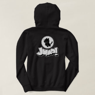 Jump! | Cute Black Cat Street Art Design | Playful Hoodie