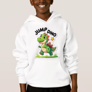 Jump Dino – Speelse Cartoon Sticker hoodie