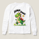 Jump Dino – Speelse Cartoon Sticker T-shirt (Achterkant)